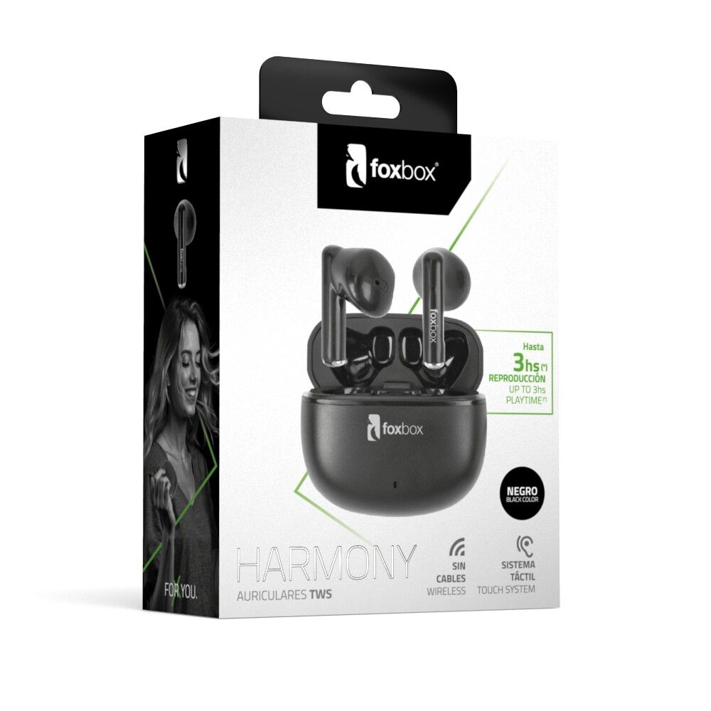 AURICULAR TWS FOX BOX HARMONY NEGRO