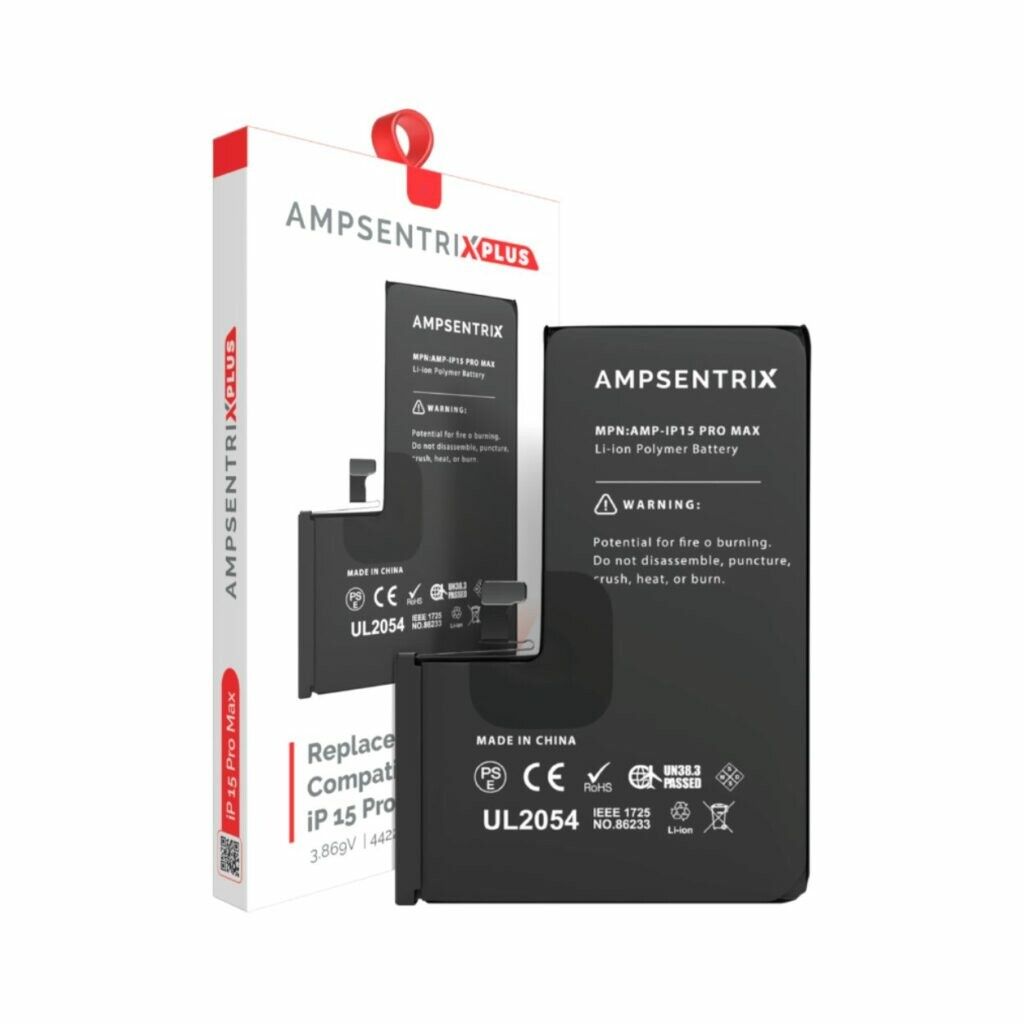 BATERIA AMPSENTRIX PLUS IPHONE 15 PRO CON FLEX